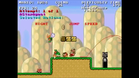 Mario A* search