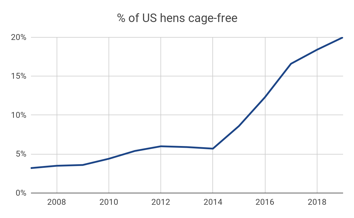 The US cage-free flock